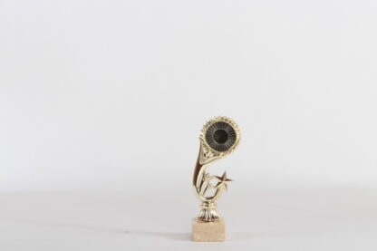 Trofeino portamedaglia d25 oro con stella h21