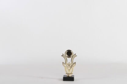 Trofeino gold con portamedagli di 25 marmo nero h16