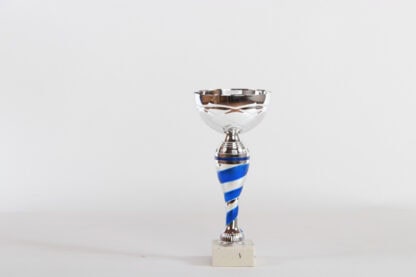 Coppa silver con componente blu a striscie h31 d140