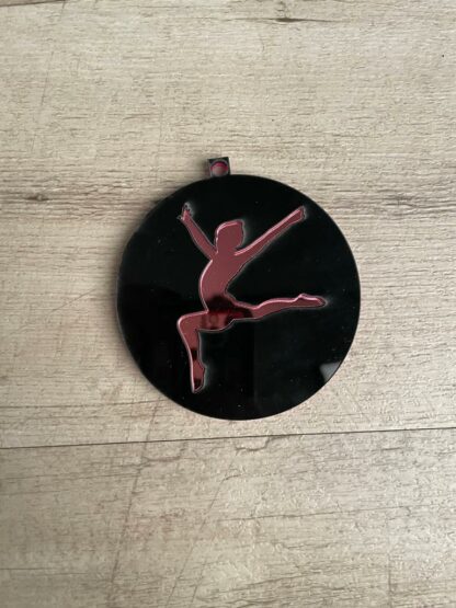 Pallina Ginnasta plexiglas Rosa | Pallina Natalizia Ginnastica artistica | Addobbo Natalizio Ginnastica Ritmica