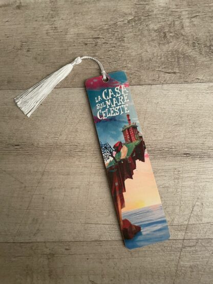 Segnalibro La casa sul mare celeste | Segnalibro in legno | Segnalibro personalizzato | Segnalibro stampato