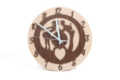 Orologio coppia doppio legno laser | Orologio romantico | Orologio Love