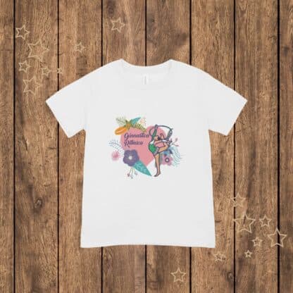 T-shirt ginnasta | Ginnastica Ritmica | con cuore e silhouette | Regalo scuola | Regalo sport - immagine 6