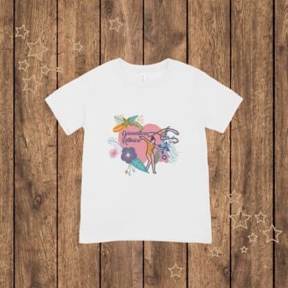 T-shirt ginnasta | Ginnastica Ritmica | con cuore e silhouette | Regalo scuola | Regalo sport - immagine 5