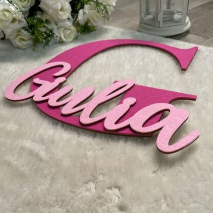 Nome in legno personalizzabile con iniziaale | Arredi camera bambini | Decorazioni murali