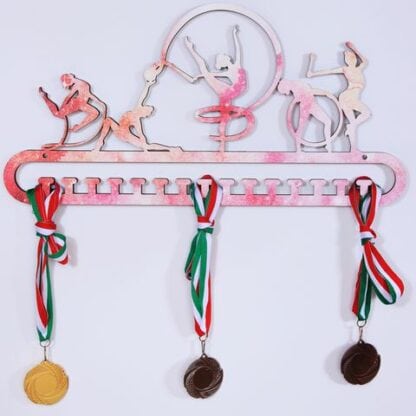 Medagliere 5 silhouette | Portamedaglie Ginnastica Ritmica