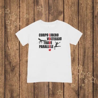 T-shirt ginnasta | Ginnastica Artistica | Attrezzi Love| Regalo scuola | Regalo sport