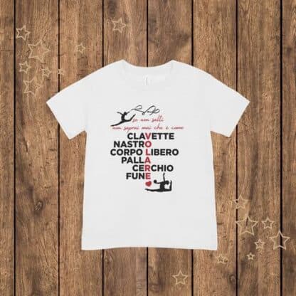 T-shirt ginnasta | Ginnastica Ritmica | Attrezzi se non salti non saprai mai che è come Volare| Regalo scuola | Regalo sport