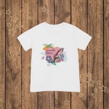 T-shirt ginnasta | Ginnastica Ritmica | con cuore e silhouette | Regalo scuola | Regalo sport