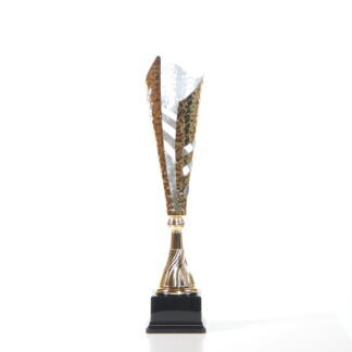 Coppa oro con interno silver effetto martellato
h38